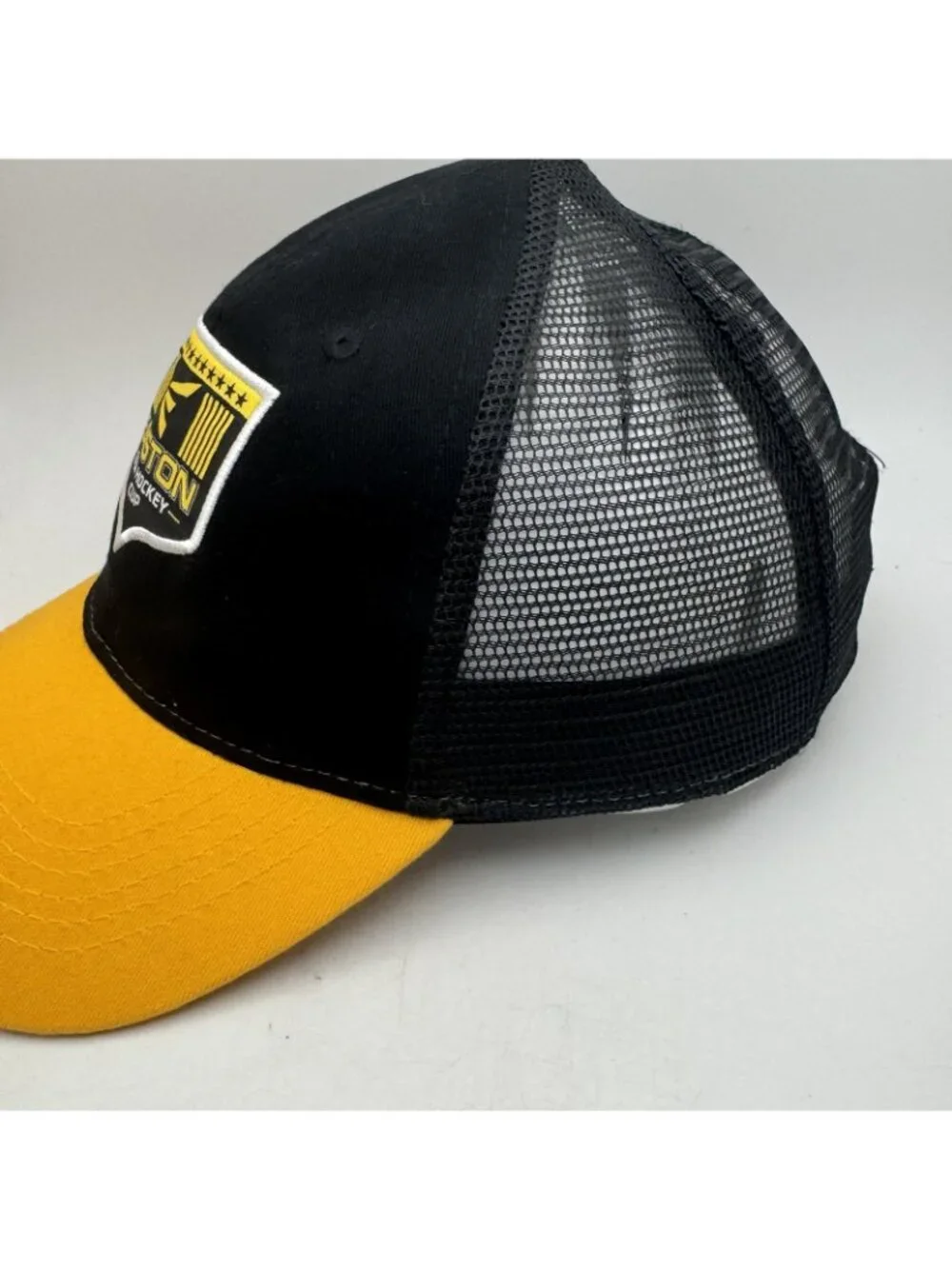 Easton AAA Hockey Cup Trucker Hat Black Yellow Adjustable Cap Showcase Apparel